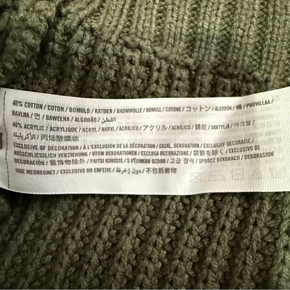 Hollister Olive Green Chunky Knit Sweater (Size S) - Picture 7 of 8